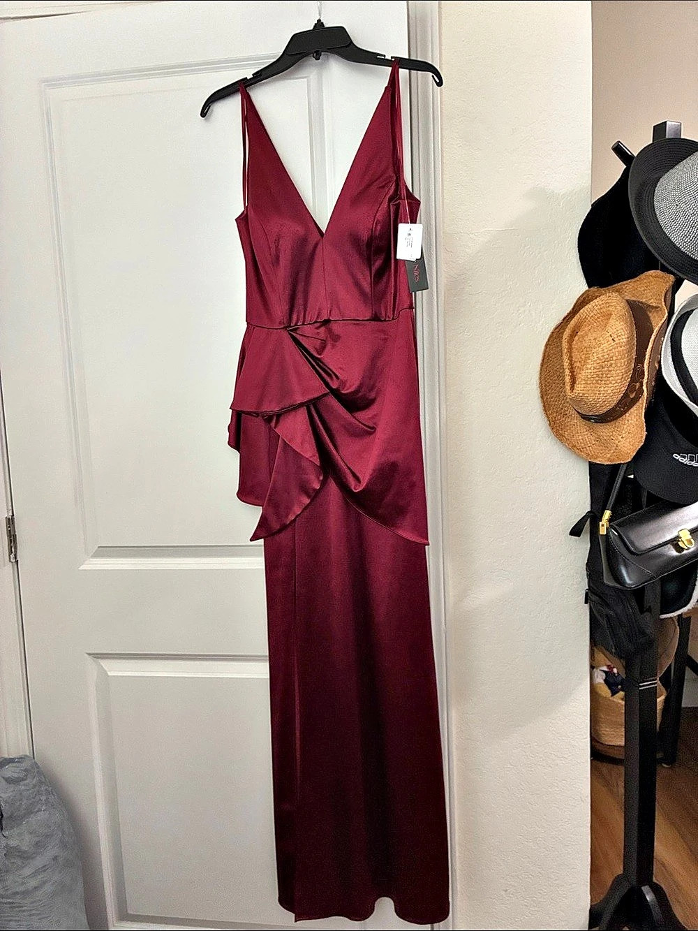 Macy's Burgundy Maxi Dress NWT